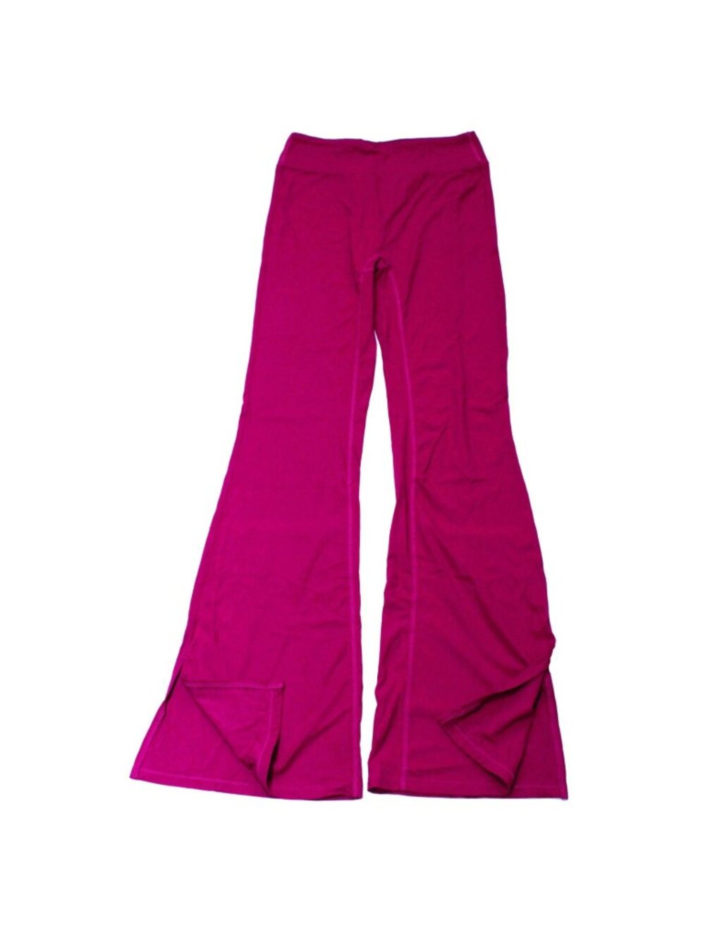 Halara Ribbed High Waisted Flared Yoga Full Length Leggings Fuchsia Size Small